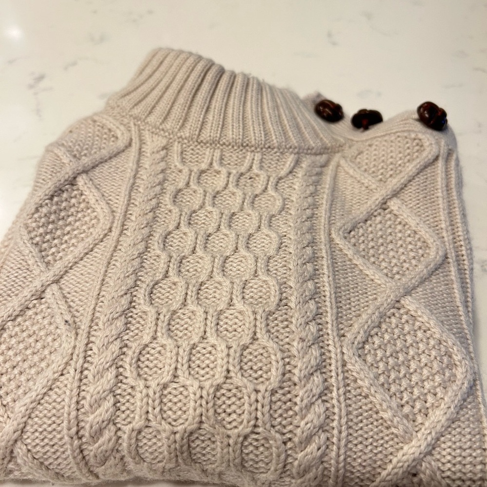 Jacadi Cream Cable Knit Turtleneck Sweater - Picture 2 of 7